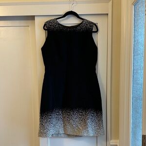 Anne Klein Monochrome Speckle Mini Dress